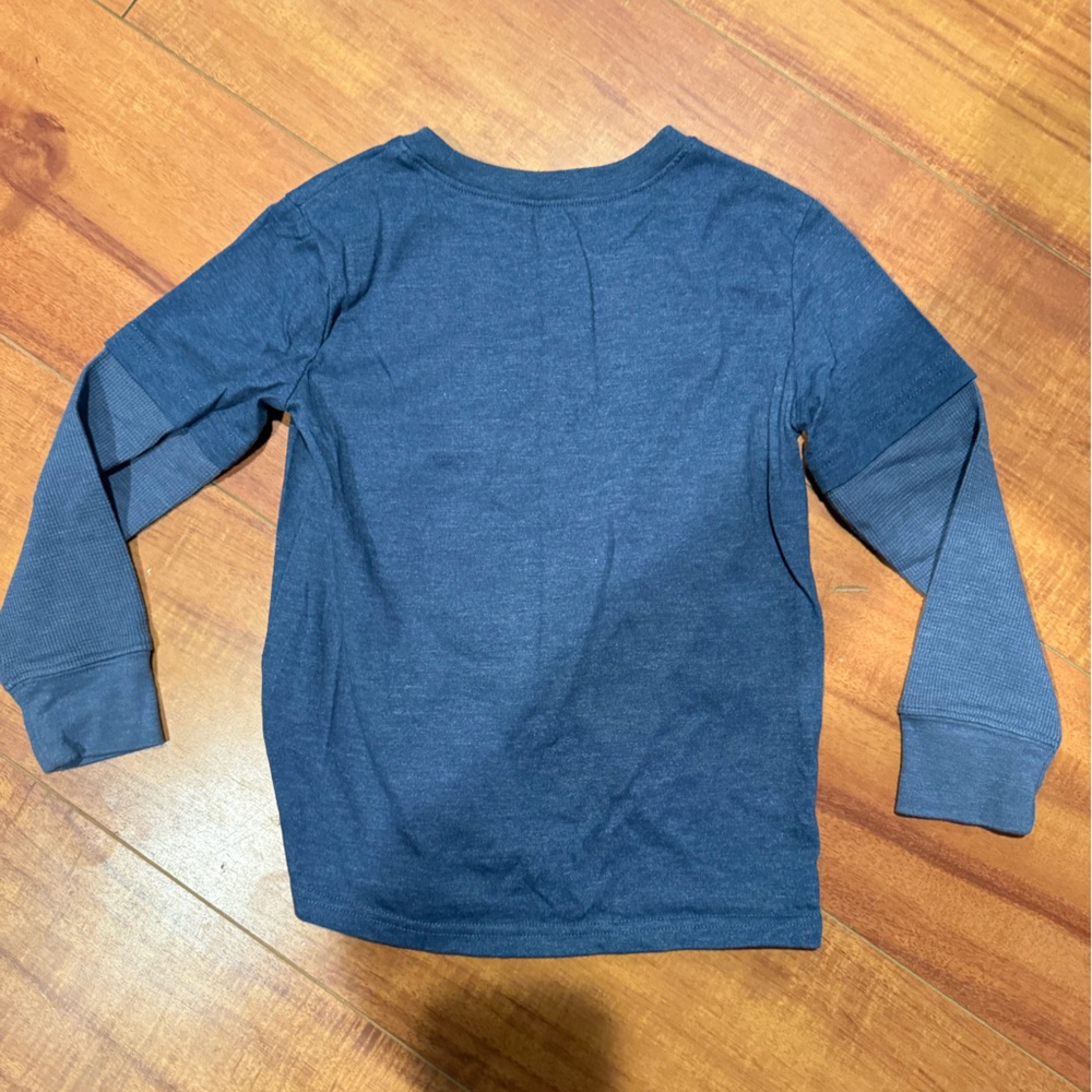 Jumping Beans Blue and Yellow Excavator Long Sleeve Tee - Picture 2 of 3